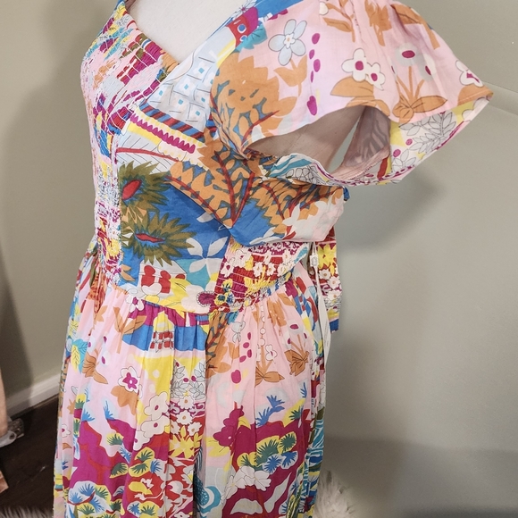 Caroline Constas medium Claudia Print Floral A-Line Midi Dress NWT - Picture 8 of 8